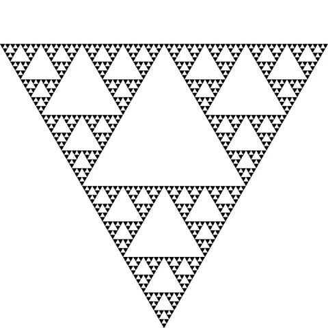 Triângulo de Sierpinski: Fractal gerado por recursão
